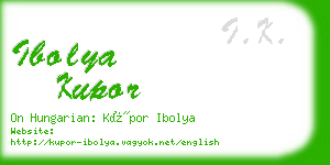 ibolya kupor business card